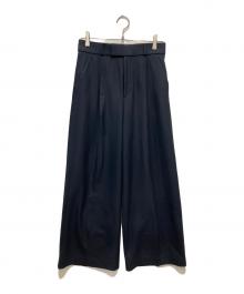 Noble（ノーブル）の古着「TRツイル裏起毛スラックスパンツ2」｜ネイビー