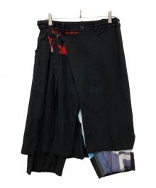 GROUND Y（グラウンドワイ）の古着「REI AYANAMI Wrap Pants」｜ブラック