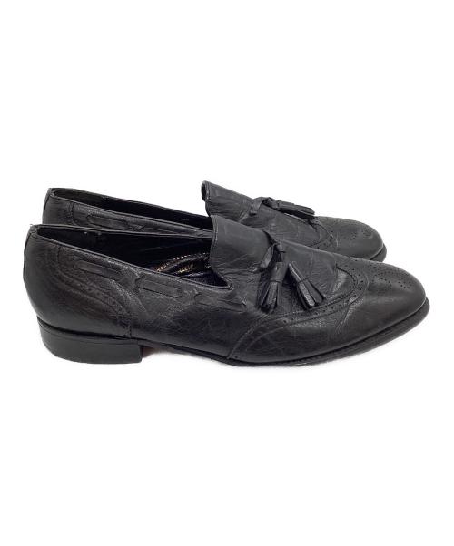 Weyenberg MASSAGIC（ウェインバーグ）WEYENBERG MASSAGIC (ウェインバーグ) ウイングチップタッセルローファー ブラック サイズ:11(29cm)の古着・服飾アイテム