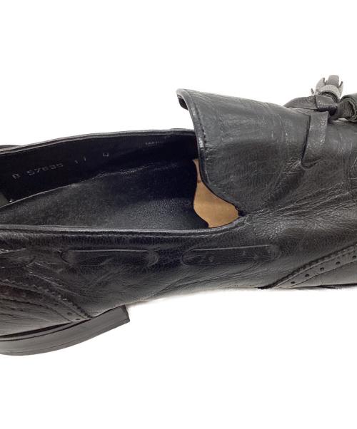Weyenberg MASSAGIC（ウェインバーグ）WEYENBERG MASSAGIC (ウェインバーグ) ウイングチップタッセルローファー ブラック サイズ:11(29cm)の古着・服飾アイテム