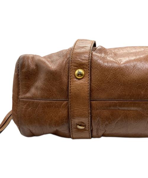 MIU MIU（ミュウミュウ）MIU MIU (ミュウミュウ) ヴィッテロ・リュクス2WAYレザーバッグ ブラウン サイズ:下記参照の古着・服飾アイテム