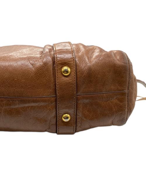 MIU MIU（ミュウミュウ）MIU MIU (ミュウミュウ) ヴィッテロ・リュクス2WAYレザーバッグ ブラウン サイズ:下記参照の古着・服飾アイテム