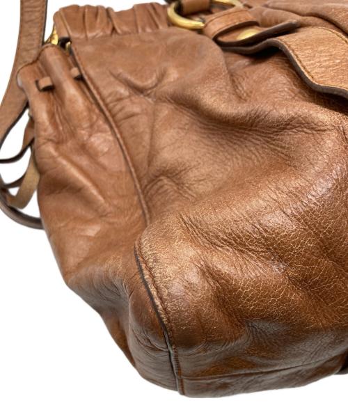 MIU MIU（ミュウミュウ）MIU MIU (ミュウミュウ) ヴィッテロ・リュクス2WAYレザーバッグ ブラウン サイズ:下記参照の古着・服飾アイテム