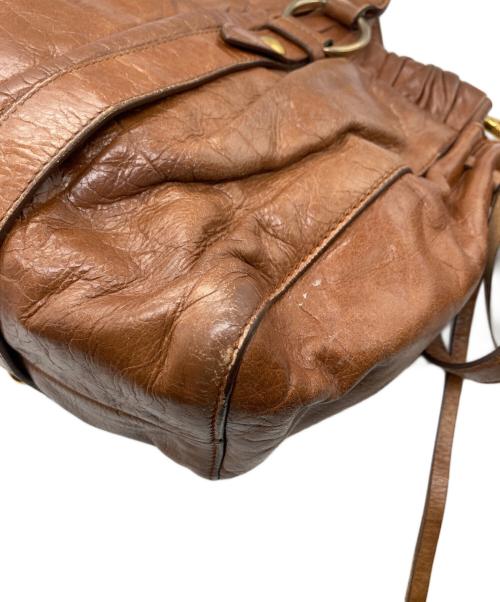 MIU MIU（ミュウミュウ）MIU MIU (ミュウミュウ) ヴィッテロ・リュクス2WAYレザーバッグ ブラウン サイズ:下記参照の古着・服飾アイテム