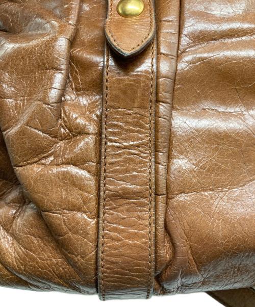 MIU MIU（ミュウミュウ）MIU MIU (ミュウミュウ) ヴィッテロ・リュクス2WAYレザーバッグ ブラウン サイズ:下記参照の古着・服飾アイテム