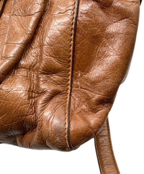 MIU MIU（ミュウミュウ）MIU MIU (ミュウミュウ) ヴィッテロ・リュクス2WAYレザーバッグ ブラウン サイズ:下記参照の古着・服飾アイテム