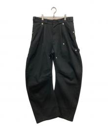 Dickies×CONZ（ディッキーズ×コンズ）の古着「DOUBLE KNEE CURVED LEG PANTS」｜ブラック