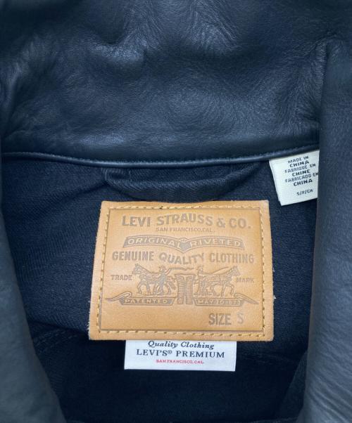 LEVI'S（リーバイス）LEVI'S (リーバイス) EDIFICE (エディフィス) レザー切替2nd Typeトラッカージャケット ブラック サイズ:Sの古着・服飾アイテム