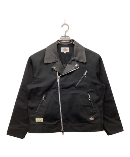 Dickies（ディッキーズ）Dickies (ディッキーズ) Schott (ショット) LEATHER COMB. DOUBLE RIDERS ブラック サイズ:Lの古着・服飾アイテム