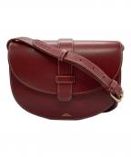 A.P.C.アーペーセー）の古着「レザーショルダーバッグ」｜レッド