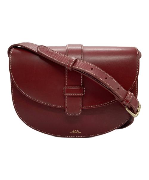 A.P.C.（アーペーセー）A.P.C. (アーペーセー) レザーショルダーバッグ レッドの古着・服飾アイテム