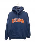 BEAMSビームス）の古着「ロゴ ベーシック フーディ」｜ネイビー