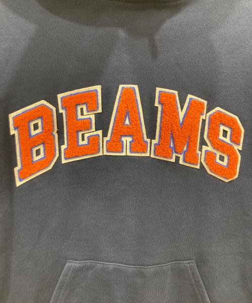 BEAMS（ビームス）BEAMS (ビームス) ロゴ ベーシック フーディ ネイビー サイズ:Mの古着・服飾アイテム