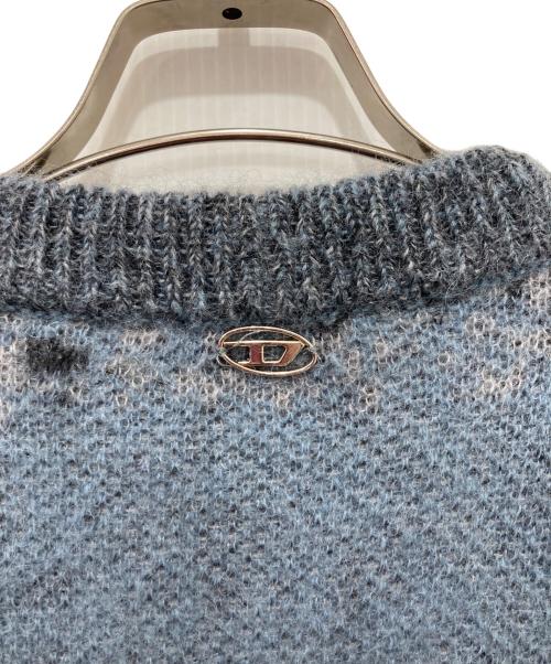 DIESEL（ディーゼル）DIESEL (ディーゼル) モヘア混ニットカーディガン ブルー サイズ:Sの古着・服飾アイテム