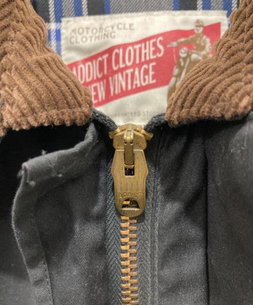 ADDICT CLOTHES（アディクト クローズ）ADDICT CLOTHES (アディクト クローズ) モーターサイクルオイルドコート / OILED BMC COAT ブラック サイズ:36の古着・服飾アイテム