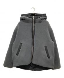 SHIPS（シップス）の古着「ボア 配色 フード ブルゾン」｜グレー
