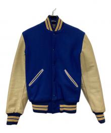 CATCH BALL（キャッチボール）の古着「レザー切替スタジャン」｜ブルー