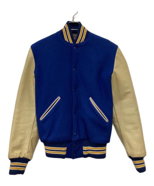 CATCH BALL（キャッチボール）CATCH BALL (キャッチボール) レザー切替スタジャン ブルー サイズ:34の古着・服飾アイテム