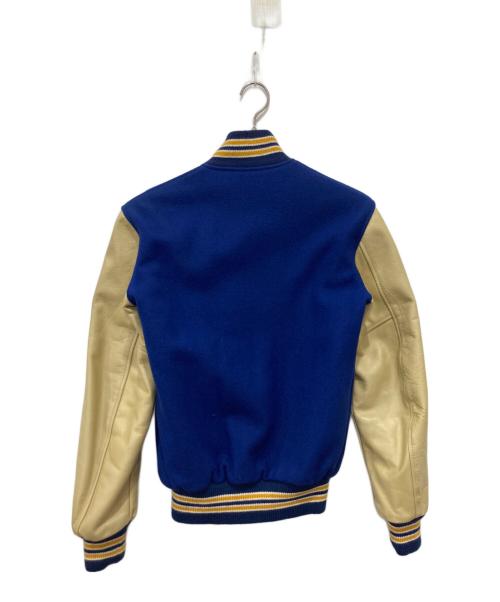 CATCH BALL（キャッチボール）CATCH BALL (キャッチボール) レザー切替スタジャン ブルー サイズ:34の古着・服飾アイテム