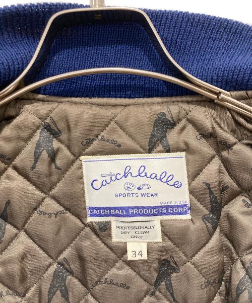 CATCH BALL（キャッチボール）CATCH BALL (キャッチボール) レザー切替スタジャン ブルー サイズ:34の古着・服飾アイテム