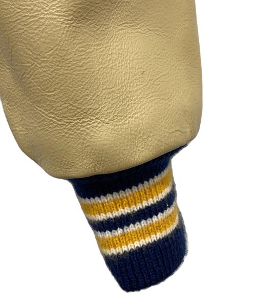 CATCH BALL（キャッチボール）CATCH BALL (キャッチボール) レザー切替スタジャン ブルー サイズ:34の古着・服飾アイテム