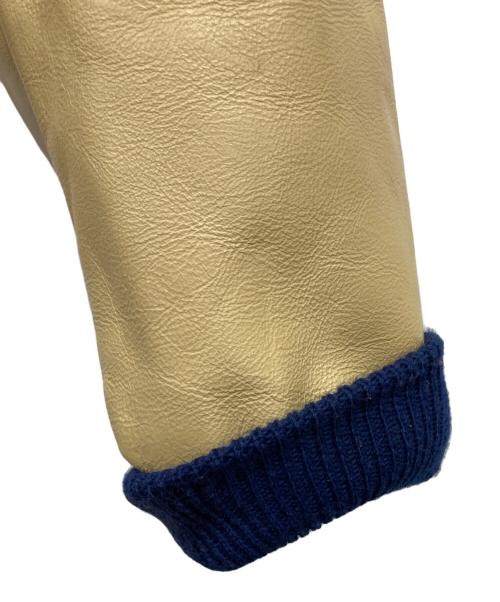 CATCH BALL（キャッチボール）CATCH BALL (キャッチボール) レザー切替スタジャン ブルー サイズ:34の古着・服飾アイテム