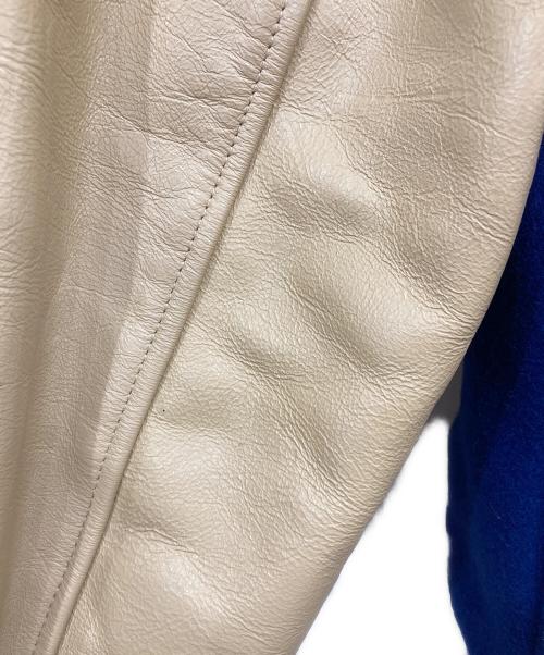 CATCH BALL（キャッチボール）CATCH BALL (キャッチボール) レザー切替スタジャン ブルー サイズ:34の古着・服飾アイテム