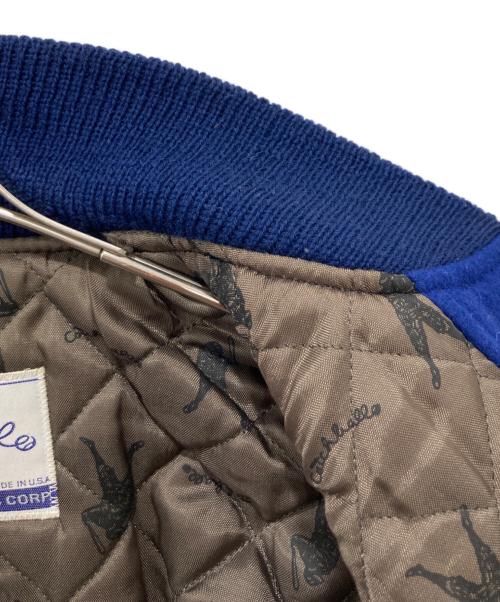 CATCH BALL（キャッチボール）CATCH BALL (キャッチボール) レザー切替スタジャン ブルー サイズ:34の古着・服飾アイテム