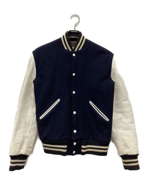 CATCH BALL（キャッチボール）CATCH BALL (キャッチボール) レザー切替スタジャン ネイビー サイズ:36の古着・服飾アイテム