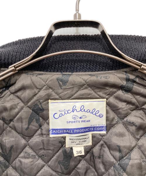 CATCH BALL（キャッチボール）CATCH BALL (キャッチボール) レザー切替スタジャン ネイビー サイズ:36の古着・服飾アイテム