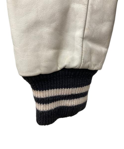 CATCH BALL（キャッチボール）CATCH BALL (キャッチボール) レザー切替スタジャン ネイビー サイズ:36の古着・服飾アイテム