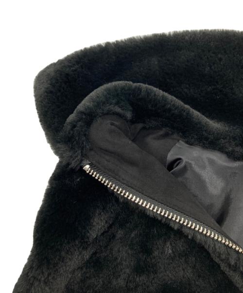 MONKEY TIME（モンキータイム）MONKEY TIME (モンキータイム) FAUX FUR ZIP BLSN / ファーライク スタンド ジップ ブルゾン ブラック サイズ:Sの古着・服飾アイテム