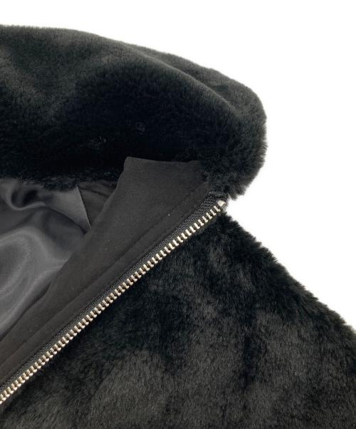 MONKEY TIME（モンキータイム）MONKEY TIME (モンキータイム) FAUX FUR ZIP BLSN / ファーライク スタンド ジップ ブルゾン ブラック サイズ:Sの古着・服飾アイテム