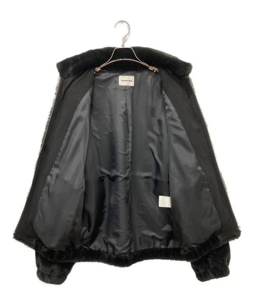 MONKEY TIME（モンキータイム）MONKEY TIME (モンキータイム) FAUX FUR ZIP BLSN / ファーライク スタンド ジップ ブルゾン ブラック サイズ:Sの古着・服飾アイテム