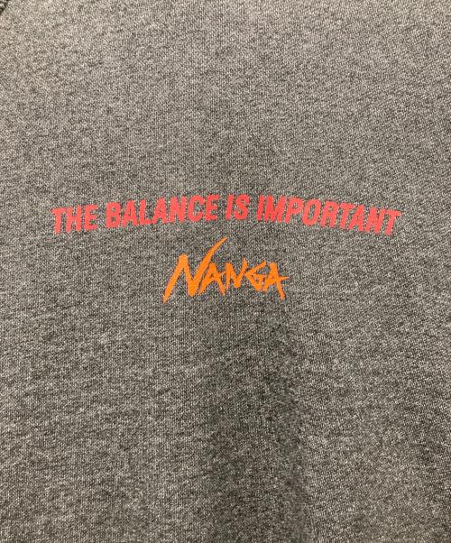 NANGA（ナンガ）NANGA (ナンガ) エコハイブリッドザバランススウェットフーディ グレー サイズ:Lの古着・服飾アイテム