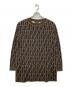 FENDI（フェンディ）の古着「ズッカ柄ウールニットワンピース」｜ブラウン×ブラック