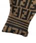 中古・古着 FENDI (フェンディ) ズッカ柄ウールニットワンピース ブラウン×ブラック サイズ:-：40000円
