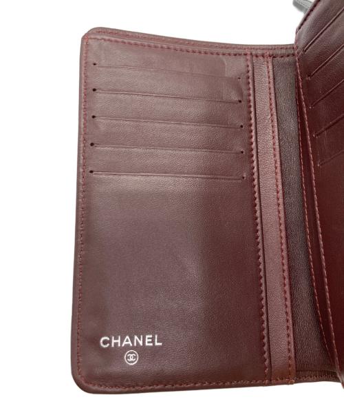 CHANEL（シャネル）CHANEL (シャネル) マトラッセラムスキン二つ折り財布 ブラックの古着・服飾アイテム