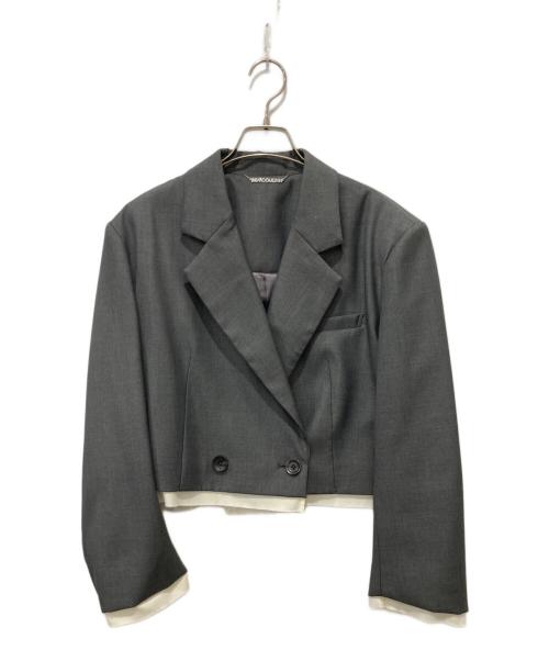 Sea Room lynn（シールームリン）Sea Room lynn (シールームリン) レイヤードショートテーラードジャケット グレー サイズ:Freeの古着・服飾アイテム