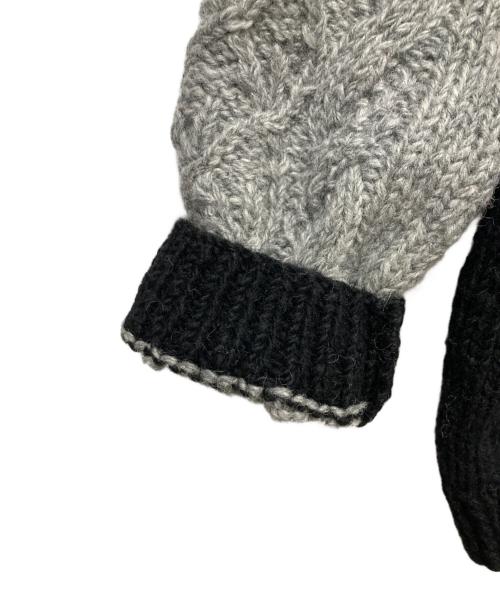 CAMBIO（カンビオ）CAMBIO (カンビオ) HIMALAYAN CLIMBERS HAND-KNIT ブラック×グレー サイズ:LLの古着・服飾アイテム