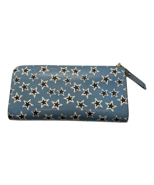 MIU MIU（ミュウミュウ）MIU MIU (ミュウミュウ) スター柄長財布 ブルー サイズ:下記参照の古着・服飾アイテム