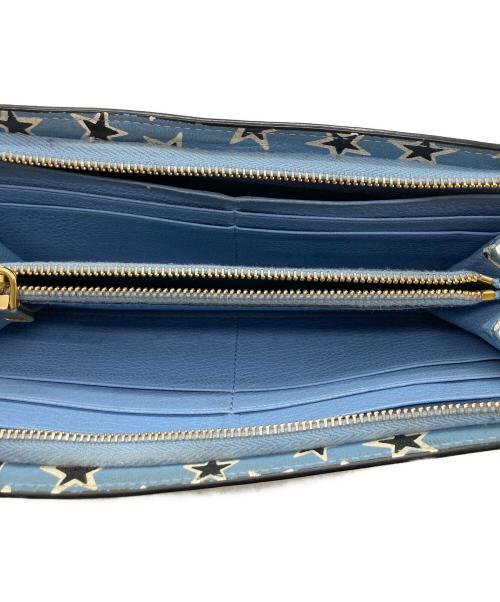 MIU MIU（ミュウミュウ）MIU MIU (ミュウミュウ) スター柄長財布 ブルー サイズ:下記参照の古着・服飾アイテム