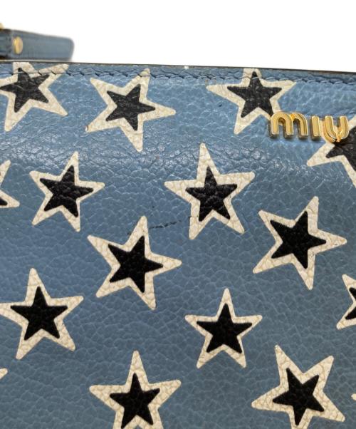 MIU MIU（ミュウミュウ）MIU MIU (ミュウミュウ) スター柄長財布 ブルー サイズ:下記参照の古着・服飾アイテム