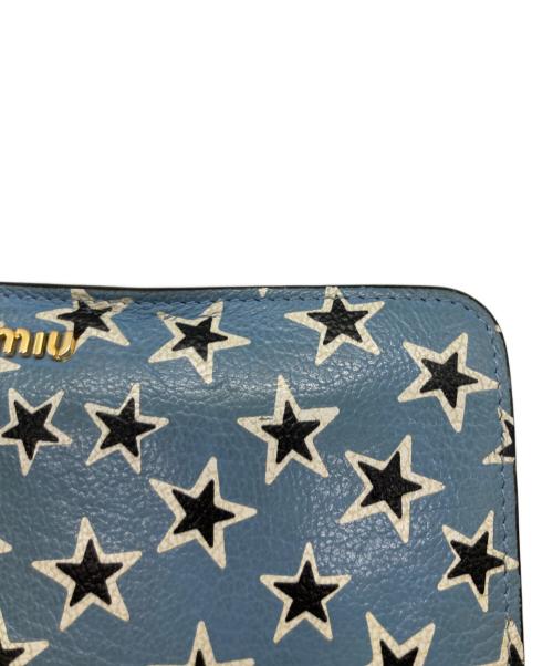 MIU MIU（ミュウミュウ）MIU MIU (ミュウミュウ) スター柄長財布 ブルー サイズ:下記参照の古着・服飾アイテム