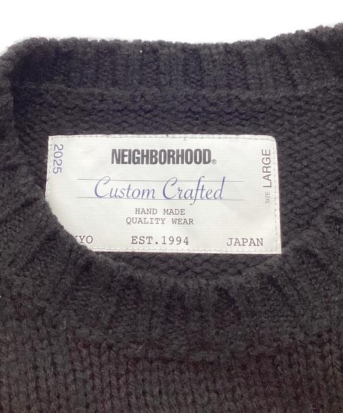 NEIGHBORHOOD（ネイバーフッド）NEIGHBORHOOD (ネイバーフッド) SAVAGE CREWNECK SWEATER / サベージクルーネックニット ブラック サイズ:Lの古着・服飾アイテム