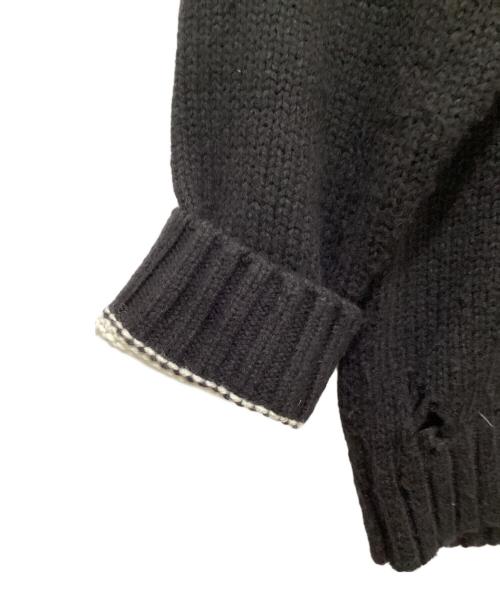 NEIGHBORHOOD（ネイバーフッド）NEIGHBORHOOD (ネイバーフッド) SAVAGE CREWNECK SWEATER / サベージクルーネックニット ブラック サイズ:Lの古着・服飾アイテム