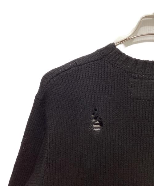 NEIGHBORHOOD（ネイバーフッド）NEIGHBORHOOD (ネイバーフッド) SAVAGE CREWNECK SWEATER / サベージクルーネックニット ブラック サイズ:Lの古着・服飾アイテム