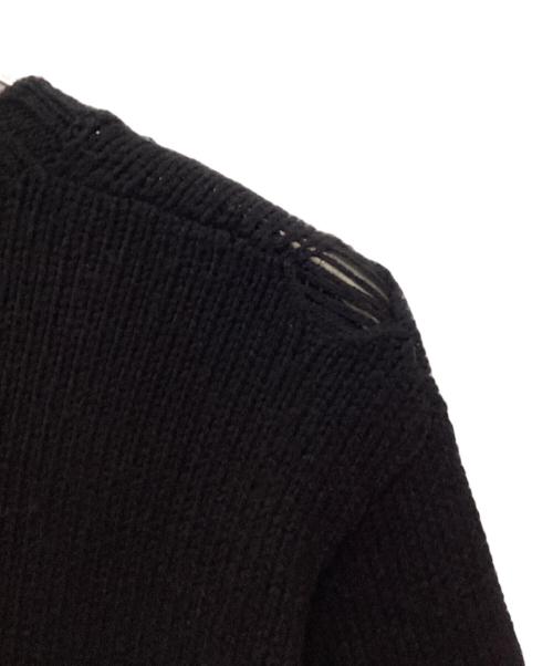 NEIGHBORHOOD（ネイバーフッド）NEIGHBORHOOD (ネイバーフッド) SAVAGE CREWNECK SWEATER / サベージクルーネックニット ブラック サイズ:Lの古着・服飾アイテム