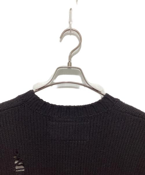 NEIGHBORHOOD（ネイバーフッド）NEIGHBORHOOD (ネイバーフッド) SAVAGE CREWNECK SWEATER / サベージクルーネックニット ブラック サイズ:Lの古着・服飾アイテム