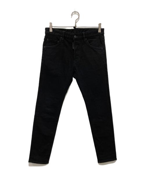 DSQUARED2（ディースクエアード）DSQUARED2 (ディースクエアード) SKINNY DAN ストレッチブラックデニム ブラック サイズ:46の古着・服飾アイテム